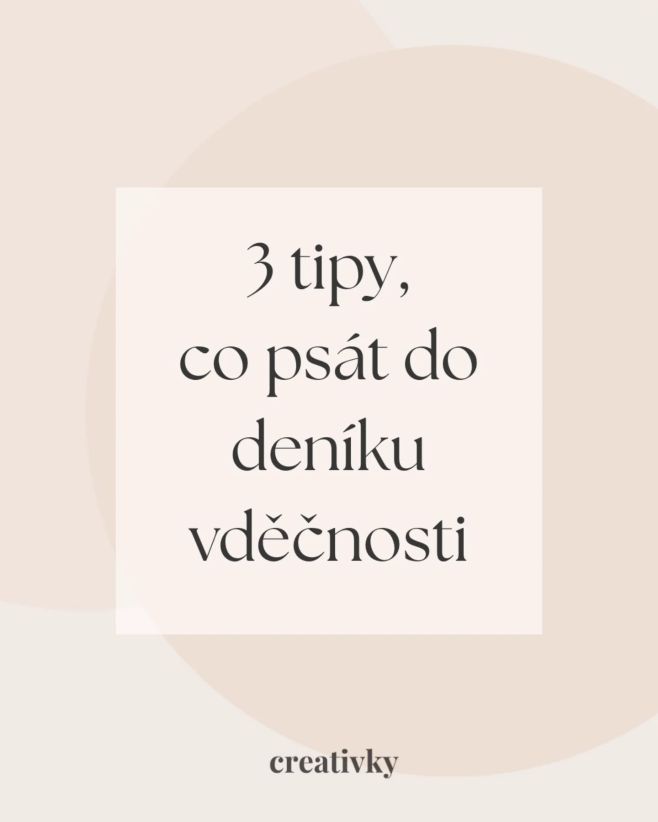 Každý večer máme možnost se zastavit. Zpomalit svůj dech. Vzít pero do ruky. A napsat pár vět o tom, co se povedlo, co nám...